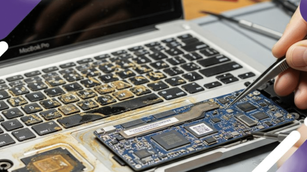 Water damage MacBook logic board