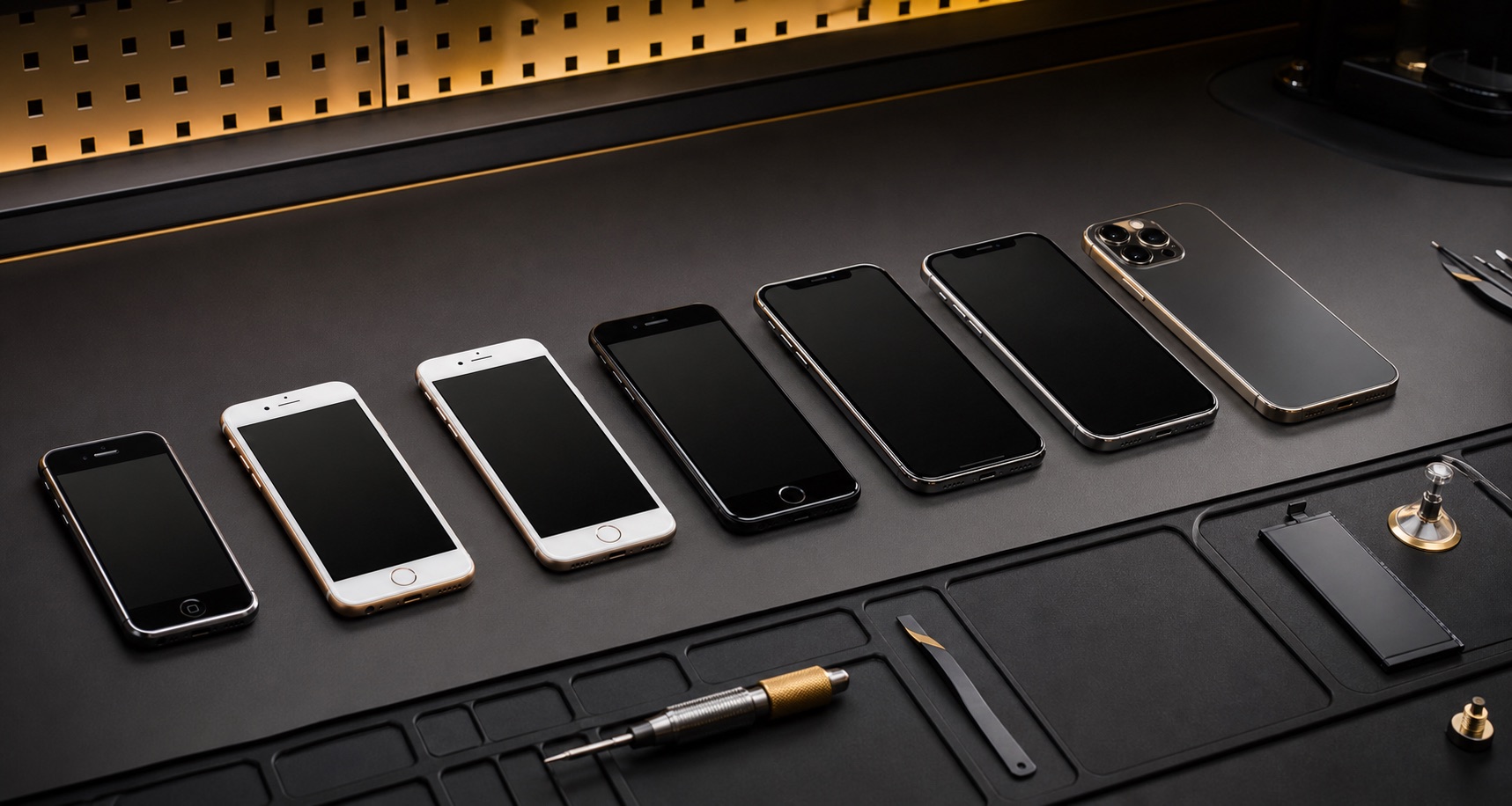 iPhone model lineup from older iPhones through to iPhone 17 Pro Max