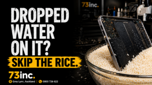 73inc 9 Dropped water on it? Skip the rice. 73inc liquid damage repair advice.