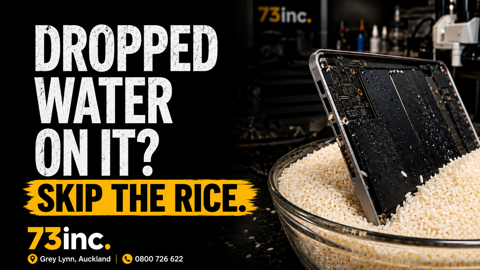 Does Putting a Wet Phone in Rice Actually Work? (No — Here's What to Do Instead) 1 Dropped water on it? Skip the rice. 73inc liquid damage repair advice.