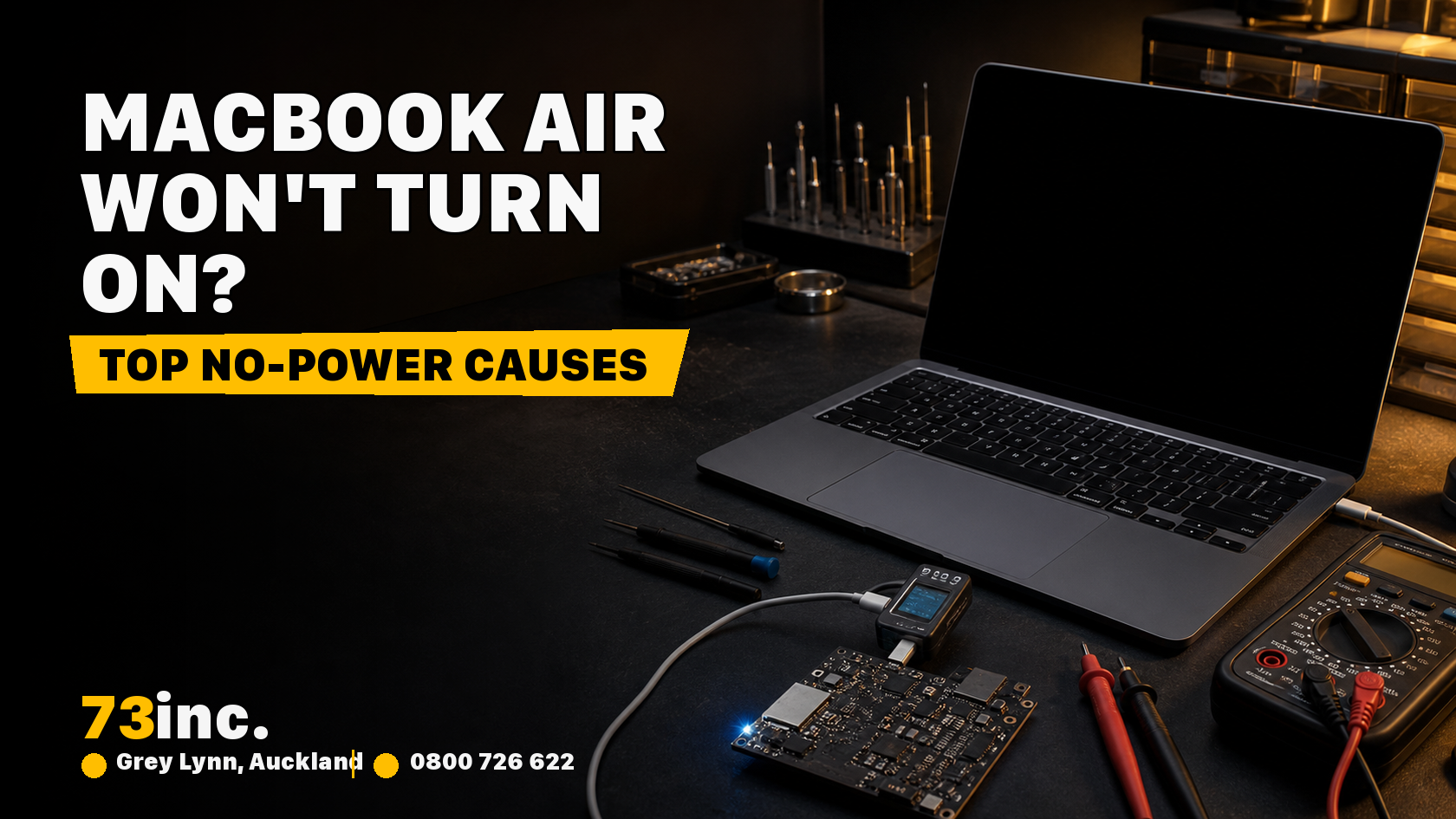 Top 10 Reasons Why Your MacBook Air Won’t Turn On: How to Fix Them 2026 1 73inc blog image for Top 10 Reasons Why Your MacBook Air Won’t Turn On: How to Fix Them 2026