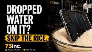 Dropped water on it? Skip the rice. 73inc liquid damage repair advice.